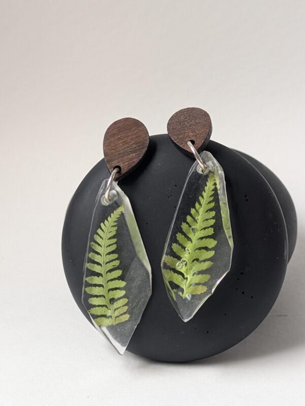 Fern crystal earrings