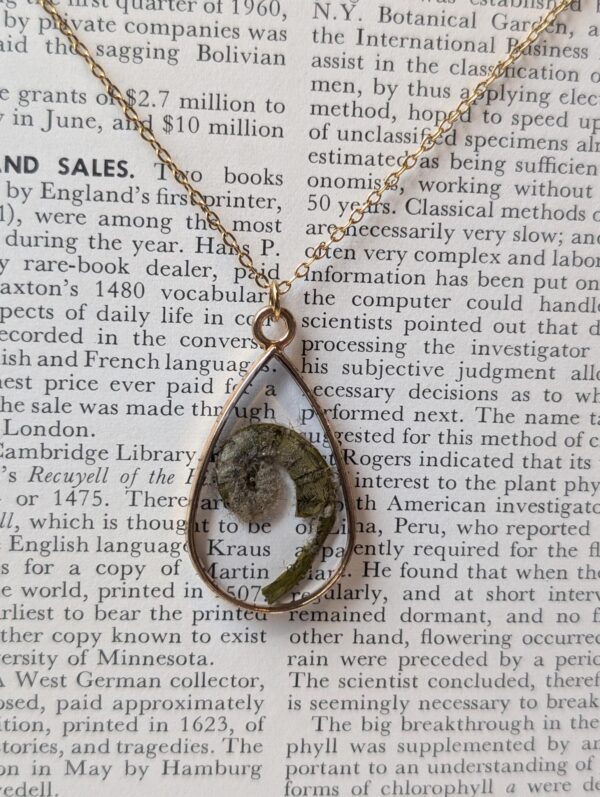 Fiddlehead Fern Frond Necklace