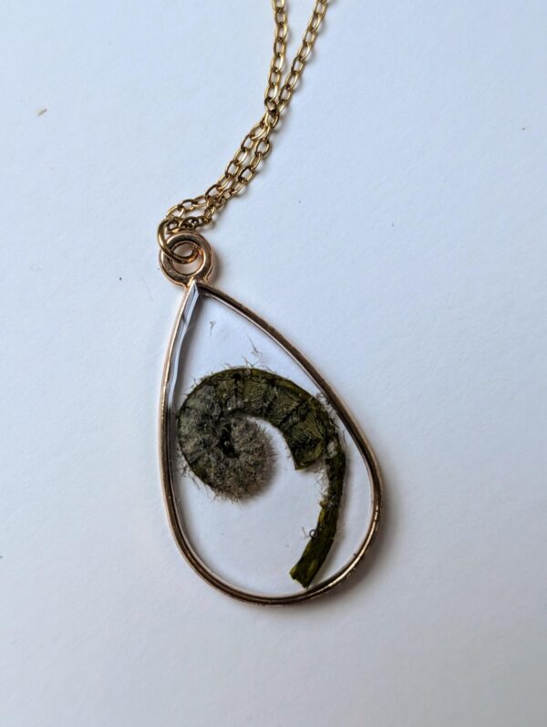 Fiddlehead Fern Frond Necklace