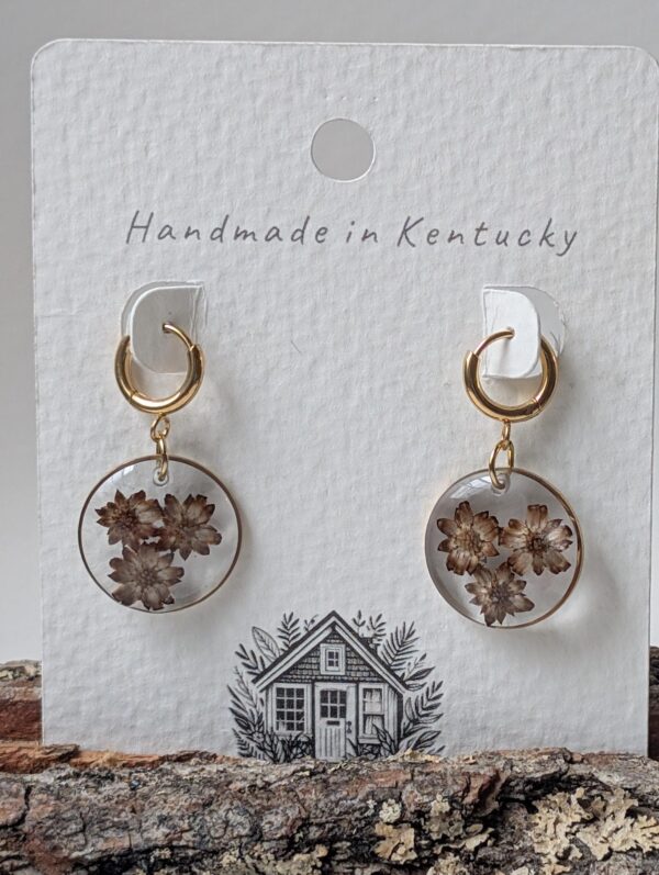 Ironweed seed head earrings