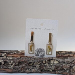 Kentucky goldenrod bar earrings