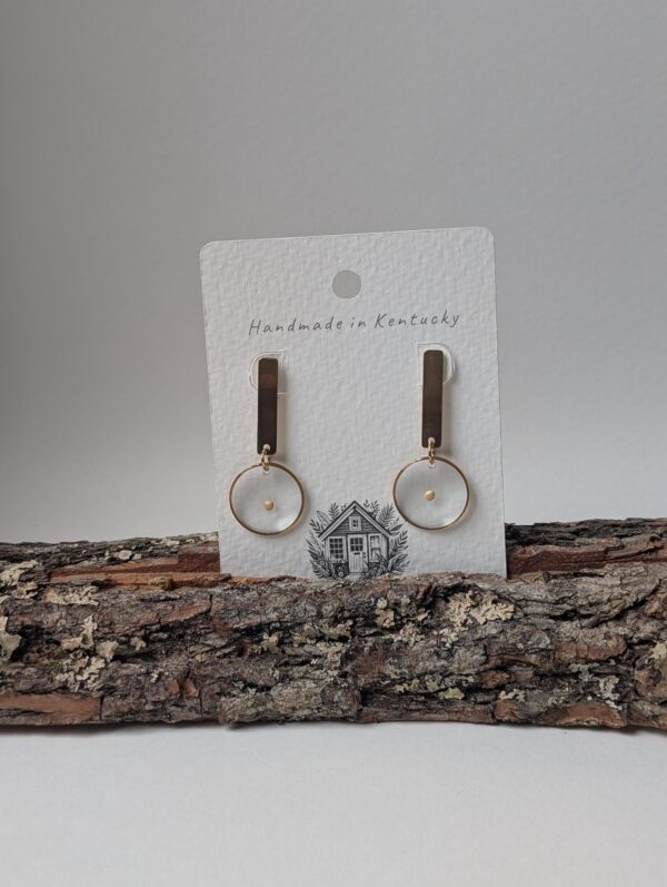 Mustard seed bar earrings