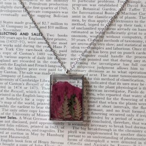 Rose Petal and Fern Necklace