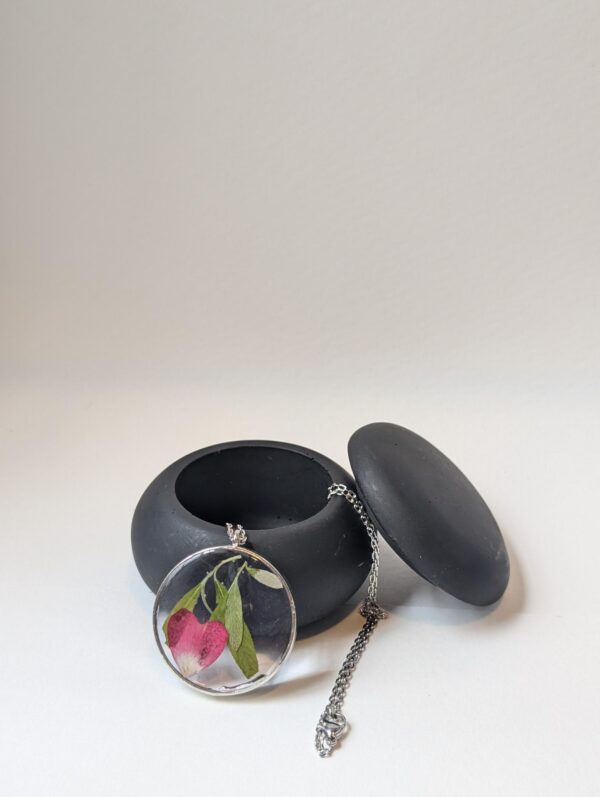 Rose Petal and Weeping Willow Necklace