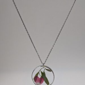 Rose Petal and Weeping Willow Necklace