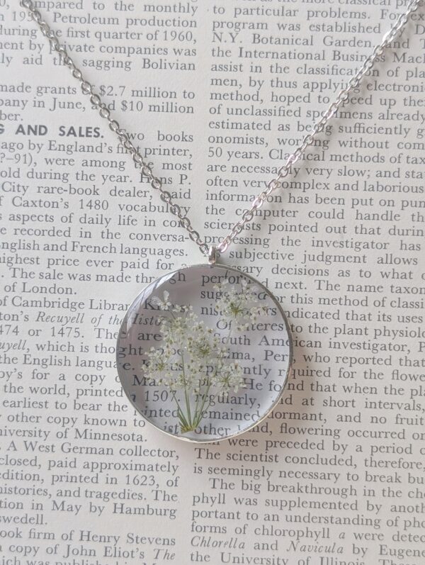 Queen Annes Lace Silver Pendant