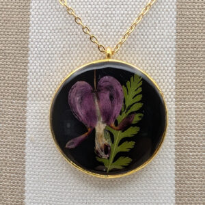 Bleed Heart and Fern Pendant