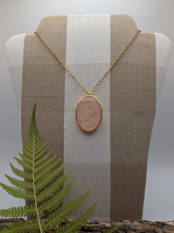 Pink Hydrangea Pendant