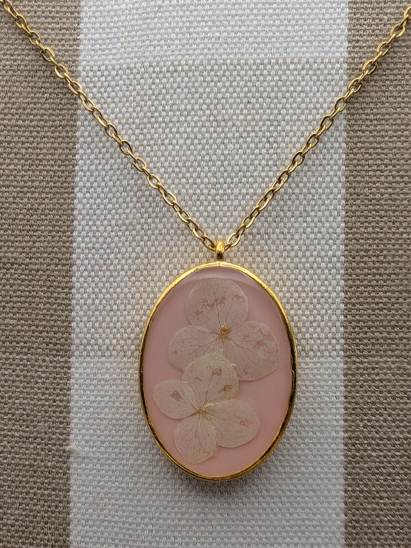 Pink Hydrangea Pendant - Image 2