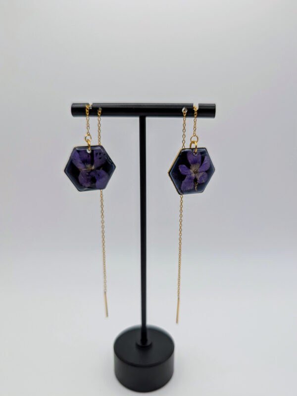 Violet Threader Earrings